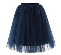 Tütü Damen, Tüllrock Damen Lang Klassisch Tütü Kurz Tutu Röcke Tüll 50Er Hohe Taille Tanzen Fancy Dress Bunt Crinoline Unterrock Elastische Elastisch Kostüm Retro