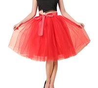 Tütü Damen, Tüllrock Damen Regenbogen Karneval Tütü 80Er Tanzen Fancy Dress Lang Hohe Taille Klassisch Rock Bunt Rockabilly Tutu Röcke Tüll Prom Abendkleider Anlass Elastisch Kostüm
