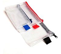 Tuff Bag Aufbewahrungstasche mit Reißverschluss, strapazierfähig, wasserfest, verstärkt 3 Set (Mini, C6 & DL) sortiert