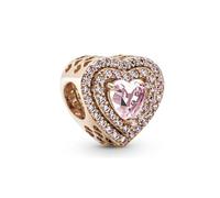 TUITA 1 Stücke Feine Rose Gold Weiß Rosa Clip Dasiy Ozean Sommer Charms Fit Original Versilbert Armband Für Frauen Schmuck