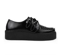 TUK Footwear Unisex Viva High Creepers - Leder-Plateau-Schnürschuhe im Gothic-Stil