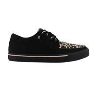 TUK Pointed Creeper Sneaker Schwarze Leopardenmuster Canvas Plateau-Schuhe - A9180 EU 37