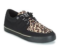T.U.K. - Creeper Black Leopard/Canvas Upper - Girl Schuhe - Schwarz - EU 36 - Textile/Textile/Gummi,Segeltuch Schwarz EU 36
