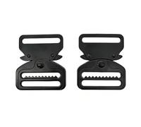 TUKEVA 2 Stück Steckverschluss Klickverschluss aus MetallSchnellverschluss Steckschnalle 40 mm Schnallen und Verschlüssefür Paracord Armband,Rucksack,Schlüsselanhänger,DIY Zubehör (Schwarz, 40mm)