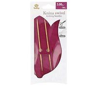 Tulip KS-800300 Stricknadeln, Bamboo, Beige, 80 cm x 3 mm