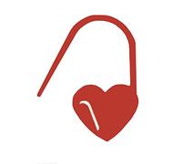 Tulip Stekenmarkierer Herz klein orange - 1 Stück