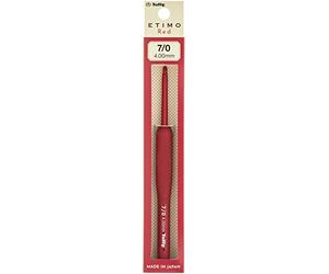 Tulip TED-070E CROCHET HOOK SIZE 7 Häkelnadel, Größe 7, Kunststoff, Rot/Ausflug, einfarbig (Getaway Solids), 4mm