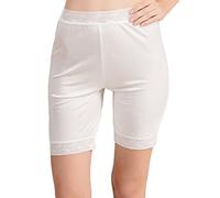 Tulpen Maedchen Maulbeerseide Briefs Bikini Panty Lace Atmungsaktive Weiss XL
