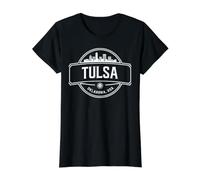 Tulsa, Oklahoma, USA, Städtereisen, Städtebau Preisgünstiges Grafik-T-Shirt, Damen, Schwarz, XL