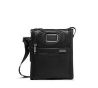 Tumi Alpha 3 Kleine Umhängetasche aus Leder + GRATIS HOTELGUTSCHEIN Black