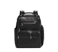 TUMI - ALPHA 3 LEATHER Rv-Aktenmappe Compact Laptop Brief Pack Black Schwarz