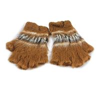 Tumia LAC 100% Alpaka Fingerlose Handschuhe - Handgefertigt in Bolivien - Braun