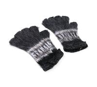Tumia LAC 100% Alpaka Fingerlose Handschuhe - Handgefertigt in Bolivien - Dunkelgrau