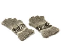 Tumia LAC 100% Alpaka Fingerlose Handschuhe - Handgefertigt in Bolivien - Grau