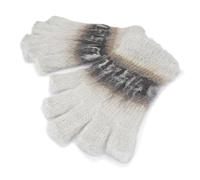 Tumia LAC 100% Alpaka Fingerlose Handschuhe - Handgefertigt in Bolivien - Weiß
