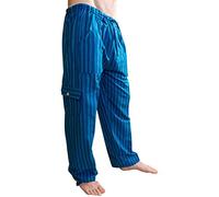 Tumia LAC Bunte Baumwollhose - Blau 32" (Large)