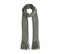 Tumia LAC - Dick gestreiDer, extralanger komfortabler Schal - handgemacht und sehr warm ? Unisex - Olivgrau