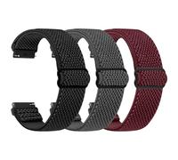 TumpCez Elastische Uhrenarmbänder,16mm 18mm 19mm 20mm 22mm 24mm Schnellverschluss Nylon Armband Verstellbare Aatmungsaktive Sportbänder Ersatzarmband für Herren Damen