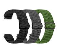 TumpCez Elastische Uhrenarmbänder,16mm 18mm 19mm 20mm 22mm 24mm Schnellverschluss Nylon Armband Verstellbare Aatmungsaktive Sportbänder Ersatzarmband für Herren Damen