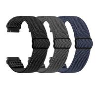 TumpCez Elastische Uhrenarmbänder,16mm 18mm 19mm 20mm 22mm 24mm Schnellverschluss Nylon Armband Verstellbare Aatmungsaktive Sportbänder Ersatzarmband für Herren Damen