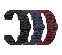 TumpCez Elastische Uhrenarmbänder,16mm 18mm 19mm 20mm 22mm 24mm Schnellverschluss Nylon Armband Verstellbare Aatmungsaktive Sportbänder Ersatzarmband für Herren Damen