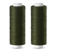 Tundi 2 Stück 200 yards Militärgrünes Nähgarn, 402 Polyestergarn für Nähmaschinen, Handnähen und Sticken