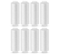 Tundi Nähgarn, 8 Stück, 200 Yards, weißes Nähgarn für Nähmaschine, Allzweckgarn für Nähmaschine, Handnähen, Sticken