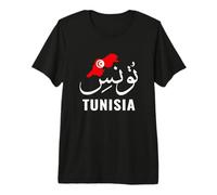 Tunesien Name in arabisch Tunesien Karte Tunesien Flagge Tunesien Premium T-Shirt