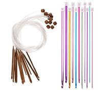 Tunesische Häkelnadeln, Häkelnadel-Set, Stricknadel-Set, Afghanische Häkelnadeln, Tunesische Häkelnadel-Set mit afghanischen langen Nadeln für Strick- und Bastelprojekte