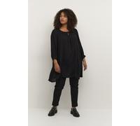 KAFFE CURVE Tunika KCami Damen Tunika 3/4 Arm Casual Rundhals Shirt Große Großen 50, Black deep
