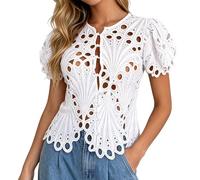 Tunika Blau Weiß Stickerei Tank Bügel Rot Wanderbluse Frauen Tanktop Neon Schwanger Wanderblusen Cordblusen Arm Kaschmir Lochstickerei Spitzenblusen Olive Geometrisches Weites Viel 75b