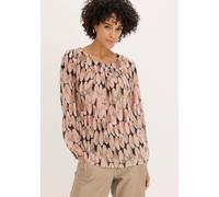 Tunika BONPRIX, Damen, Gr. 50, rosa (vintagerosa bedruckt), Obermaterial: 100% Polyester, figurumspielend, Tuniken Tunika, figurumspielende Passform, mit langem Arm, aus Polyester (66617130-50)