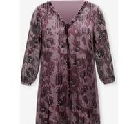 Tunika bordeaux-mauve-bedruckt 40