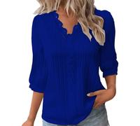 Tunika Damen Große Größen, Bluse Blumen, Spitzen Oberteile Elegante Blusen Tuniken Tops Sommer Basic Shirt 3/4 Arm Bluse Tunika Große Größen Blitzangebote des Tages