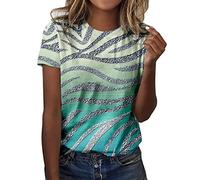 Tunika Damen Sommer Kurzarm Tshirt,Blusen Mit Puffärmel,Seidenbluse Hellblau,Schluppenblusen,Goldene Bluse,Oversize Musselin Bluse,Luxus Blusen Damen,Shirt Mit Bluseneinsatz