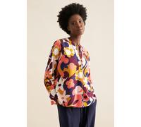 Klassische Bluse SEIDENSTICKER "Schwarze Rose", Damen, Gr. XS (34), pink, 100% Baumwolle, geblümt, regular fit, ohne Ausschnitt, Langarm, Blusen, Tunika Floral (72347644-34) pink