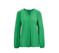 Tunika GOLDNER "Bluse mit Tunika Ausschnitt", Damen, Gr. 46, grün, Obermaterial: 100% Polyester PES., figurumspielend, Gummibündchen, Tuniken, Falten (70355229-46) grün