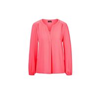 Tunika GOLDNER "Kurzgröße Bluse mit Tunika Ausschnitt", Damen, Gr. 21, orange (koralle), Obermaterial: 100% Polyester PES., Tuniken (22648959-21) koralle