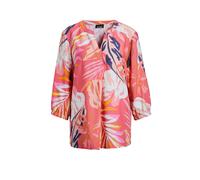 Tunika GOLDNER "Kurzgröße Rote Tunika mit Palmendruck", Damen, Gr. 19, orange (koralle, gemustert), Obermaterial: 100% Viskose CV., normal, Gummibund, Tuniken, Sonstige (46950032-19) koralle, gemuster