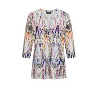 Tunika GOLDNER "Kurzgröße Sommertunika mit Biesen", Damen, Gr. 21, bunt (bunt, gemustert), Obermaterial: 95% Viskose CV. 5% Elasthan EL., figurumspielend, Tuniken, stretchbequemer Viskosejersey (11514