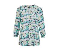 Tunika GOLDNER "Mit Allover-Print in Tunikaform, 3/4-Ärmeln", Damen, Gr. 42, grün (grün, gemustert), Obermaterial: 100% Viskose CV., Tuniken (97069021-42) grün, gemustert