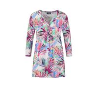 Tunika GOLDNER "Sommertunika mit Palmenmuster", Damen, Gr. 46, bunt (bunt, gemustert), Obermaterial: 95% Viskose CV. 5% Elasthan EL., figurumspielend, Tuniken, stretchbequemer Viskosejersey (43225358-
