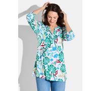 Tunika in farbenfrohem Alloverdruck weiß 21