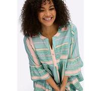 Longbluse SHEEGO BY JOE BROWNS, Damen, Gr. 42, bunt (kalkmint, hummer, gemustert), 100% Baumwolle, gemustert, gestreift, Rundhals, Blusen Longbluse (60303156-42) kalkmint, hummer, gemustert