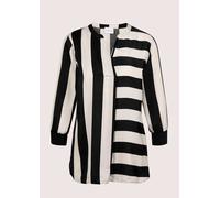 Tunika MADELEINE "Bluse Tunika-Bluse mit 3/4-Ärmeln", Damen, Gr. 34, schwarz (schwarz, wollweiß), Obermaterial: 100% Viskose CV., Tuniken (17874802-34) schwarz, wollweiß