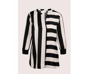 Tunika MADELEINE "Bluse Tunika-Bluse mit 3/4-Ärmeln", Damen, Gr. 34, schwarz (schwarz, wollweiß), Obermaterial: 100% Viskose CV., Modern, normal, Tuniken (17874802-34) schwarz, wollweiß