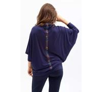 Tunika Mango - Lockerer Schnitt im „Fledermaus“-Stil - Fließender Stehkragen am Hals - Farbenfrohes Print KOKOworld - Fair produziert in Polen orange Onesize