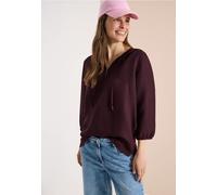 Shirtbluse CECIL, Damen, Gr. S (38), rich burgundy, Web, 55% Leinen, 45% Viskose, unifarben, klassisch normal, Rundhals, Bündchen, Blusen, mit Leinenanteil (95834004-S) rich burgundy