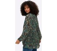 Longbluse SHEEGO BY JOE BROWNS, Damen, Gr. 42, schwarz, bedruckt, 100% Polyester, bedruckt, geblümt, gemustert, mehrfarbig, V-Ausschnitt, Blusen Longbluse (79109540-42) schwarz, bedruckt