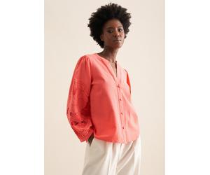 Tunika SEIDENSTICKER "Schwarze Rose", Damen, Gr. 34, rosa (lachspink), 65% Baumwolle, 35% Leinen, unifarben, Tuniken (37002012-34) lachspink